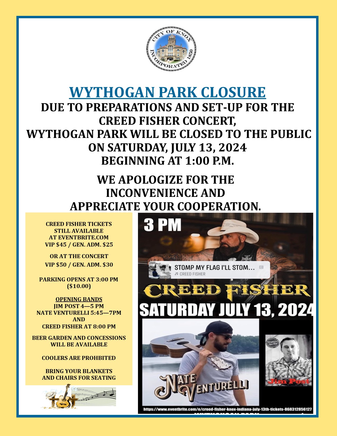 Wythogan Park Closure